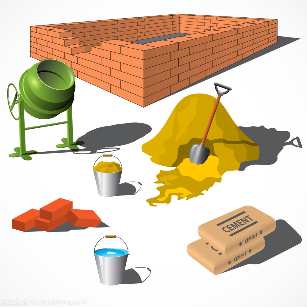 施工現(xiàn)場。建筑材料